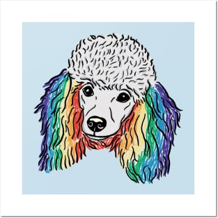 Rainbow Poodle Posters and Art